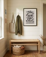 Snow Leopard Guardian framed in a relaxed room thumbnail