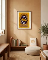 Playful Purple Corgis framed in a gentle room thumbnail