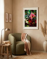 Vibrant Floral Impression framed in a tender room thumbnail