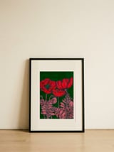 Vibrant Red Poppies — framed, leaning against the wall thumbnail