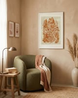 Intricate Forest Drawing framed in a tender room thumbnail