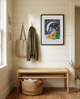 Cozy Dog Under Moon framed in a relaxed room thumbnail