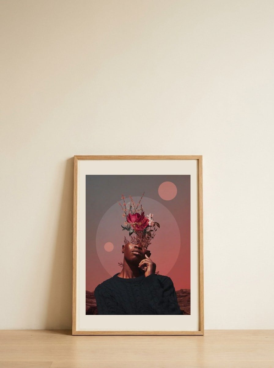 Pale Memories of Dusk — framed, leaning against the wall