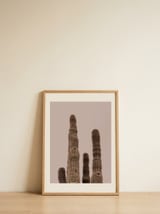 Tall Saguaro Cacti — framed, leaning against the wall thumbnail