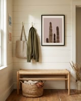 Tall Saguaro Cacti framed in a relaxed room thumbnail