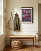 Dreamy Pink Blossoms framed in a relaxed room thumbnail