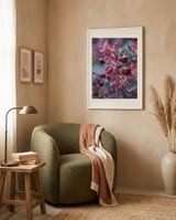 Dreamy Pink Blossoms framed in a tender room thumbnail