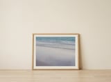 Calm Beach Waves — framed, leaning against the wall thumbnail