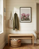 Gentle Pink Peonies framed in a relaxed room thumbnail
