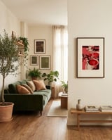 Red Coffee Morning framed in a grounding room thumbnail