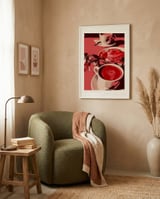 Red Coffee Morning framed in a tender room thumbnail