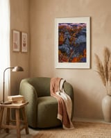 Vibrant Forest Sunset framed in a tender room thumbnail