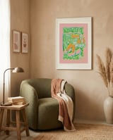 Cozy Reading Cat framed in a tender room thumbnail