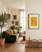 Happy Cat Petting framed in a grounding room thumbnail