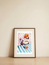 Cat Plotting Dominance — framed, leaning against the wall thumbnail