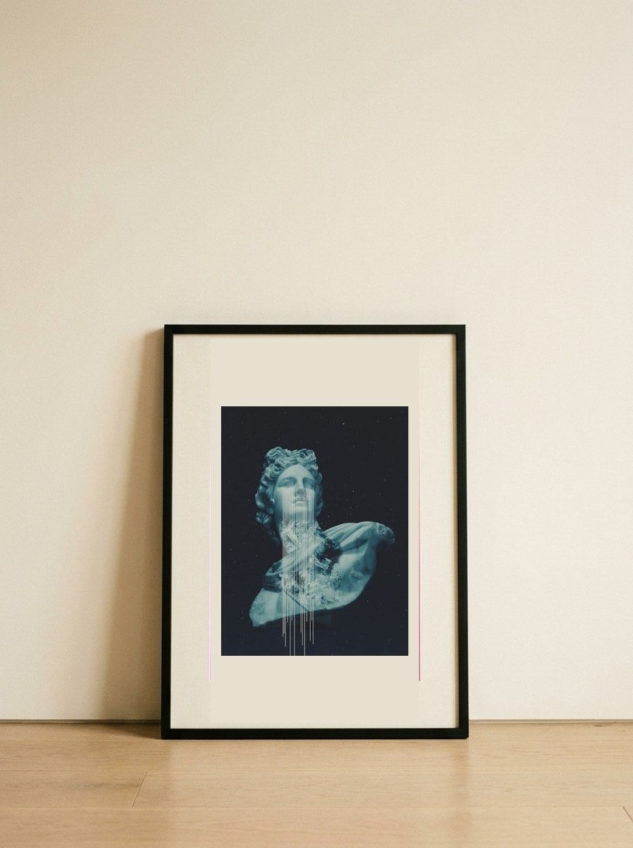 CRSTL — framed, leaning against the wall
