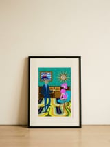 Mid-Century Poodle Companion — framed, leaning against the wall thumbnail