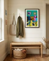 Mid-Century Poodle Companion framed in a relaxed room thumbnail