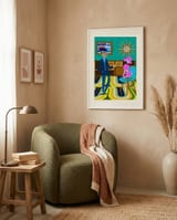 Mid-Century Poodle Companion framed in a tender room thumbnail