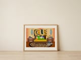 Cozy Retro Home Life — framed, leaning against the wall thumbnail