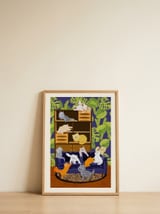 Kitten Chaos Cozy Home — framed, leaning against the wall thumbnail