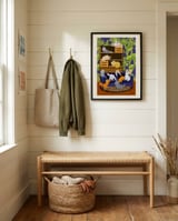 Kitten Chaos Cozy Home framed in a relaxed room thumbnail