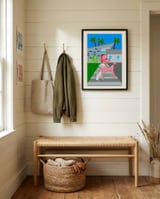 Midcentury Poodle and Cat framed in a relaxed room thumbnail