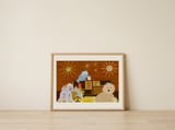 Playful Retro Pets — framed, leaning against the wall thumbnail