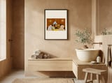 Playful Retro Pets framed in a serene room thumbnail