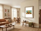 Relaxed Midcentury Home framed in a grounding room thumbnail