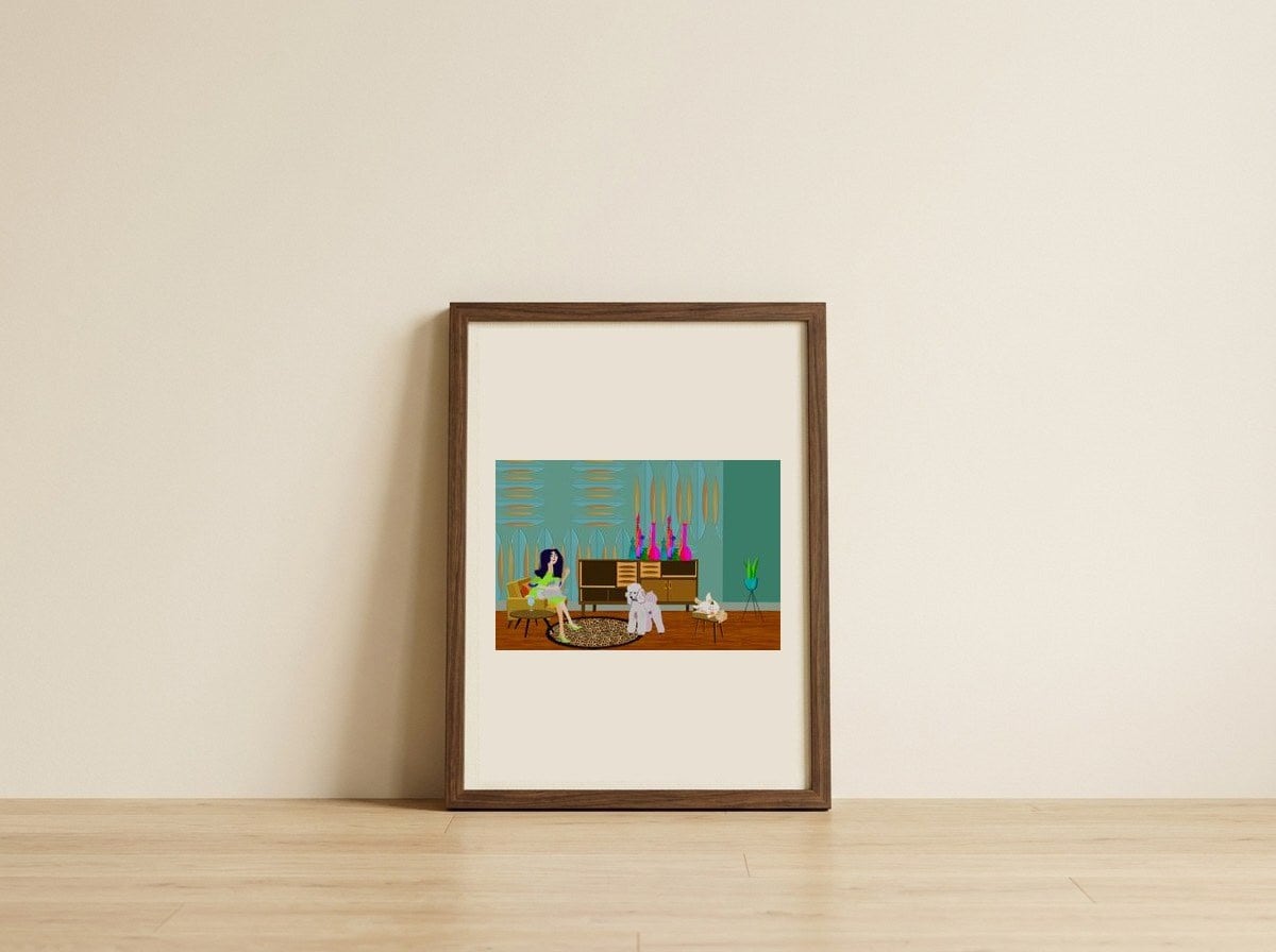 Stylish Lady Chic Pets — framed, leaning against the wall