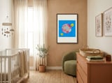 Sleeping Cat Pool Float framed in a tender room thumbnail