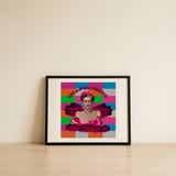 Unapologetic Colorful Portrait — framed, leaning against the wall thumbnail