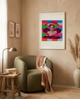 Unapologetic Colorful Portrait framed in a tender room thumbnail