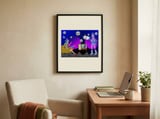 Cyborg Woman Disco Lounge framed in a focused room thumbnail