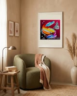 Retro Disco Space Girls framed in a tender room thumbnail