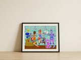 Retro Future Lounge — framed, leaning against the wall thumbnail