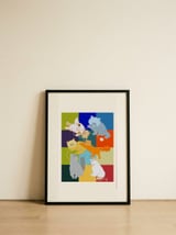 Playful Cats With Yarn — framed, leaning against the wall thumbnail
