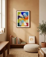 Playful Cats With Yarn framed in a gentle room thumbnail