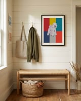 White Poodle Pop Art framed in a relaxed room thumbnail
