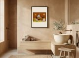 Playful Mid-Century Pets framed in a serene room thumbnail