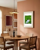 Kitten With Pink Flower framed in a intimate room thumbnail