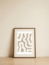 Organic Wavy Pattern — framed, leaning against the wall thumbnail