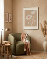 Soft Botanical Poppies framed in a tender room thumbnail