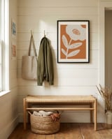 Modern Terracotta Flower framed in a relaxed room thumbnail