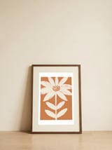 Botanical Terracotta Flower — framed, leaning against the wall thumbnail