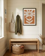 Botanical Terracotta Flower framed in a relaxed room thumbnail