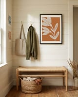 Minimalist Terracotta Flowers framed in a relaxed room thumbnail