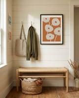 Terracotta Floral Abstract framed in a relaxed room thumbnail