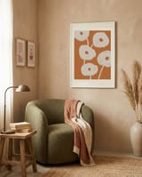Terracotta Floral Abstract framed in a tender room thumbnail